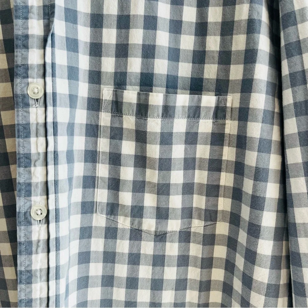 J. Crew Mercantile Flex XL Men's Blue Checkered Shirt